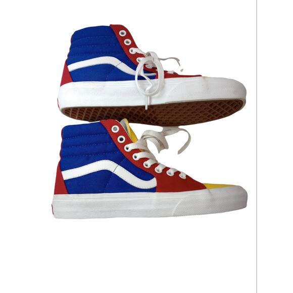 Vans Off The Wall High Top Skateboard Shoes Multicolor US Size Men 5.5 - Women 7 - Picture 3 of 7